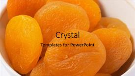  Presentation with light shade nluie - Amazing PPT theme having purgation - closeup of dried apricots backdrop and a gold colored foreground