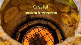  Presentation with bread - Beautiful slide set featuring puri-tandoor-oven-bread-making backdrop and a tawny brown colored foreground