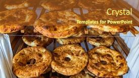 Presentation with bread - Presentation design consisting of puri-tandoor-oven-bread-making background and a tawny brown colored foreground
