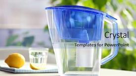  Presentation with water jug - Cool new slides with water filter jug with lemon backdrop and a  colored foreground