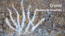  Presentation with lichen - Presentation design enhanced with purines - stone wall with lichen background background and a gray colored foreground