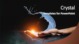  Presentation with water life - Beautiful slide deck featuring purity - water as life source backdrop and a black colored foreground