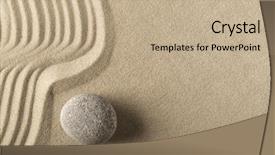  Presentation with spa meditation - PPT theme featuring purity calmness peaceful harmony simplicity background and a coral colored foreground