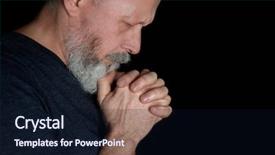  Presentation with black people praying - Cool new presentation theme with purity christ - religious senior man praying backdrop and a wine colored foreground