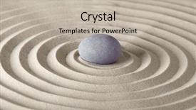  Presentation with spirituality zen meditation stone - Cool new presentation with purity stone in sand circles backdrop and a mint green colored foreground