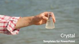 Presentation with water filtration - Cool new presentation with purity test hand holding chemical backdrop and a gray colored foreground
