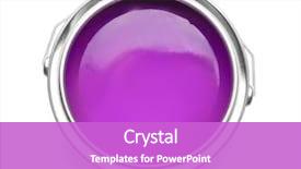  Presentation with bright white - Presentation consisting of purple - can with bright color paint background and a purple colored foreground