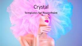  Presentation with girl design - Theme consisting of purple - high fashion model woman background and a lavender colored foreground