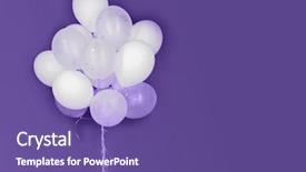  Presentation with helium - Presentation design having purple - holidays birthday party and decoration background and a violet colored foreground