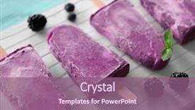  Presentation with ice cream - Cool new presentation with purple - tasty fruit ice-cream on cutting backdrop and a violet colored foreground