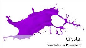  Presentation with splash - PPT layouts consisting of purple abstract - violet paint splash isolated background and a  colored foreground