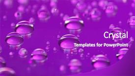  Presentation with abstract water drops - Presentation theme enhanced with purple abstract translucent water drops background and a purple colored foreground