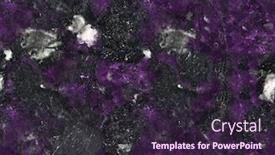 Presentation with mineral - Amazing PPT theme having purple-and-black-eudialyte-mineral backdrop and a wine colored foreground