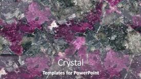  Presentation with mineral - Presentation design having purple-and-black-eudialyte-mineral background and a violet colored foreground