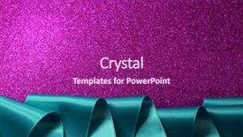  Presentation with blue ribbon - Beautiful slide deck featuring purple art background and blue backdrop and a violet colored foreground