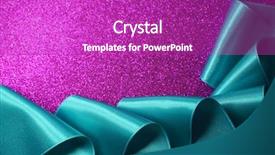  Presentation with blue ribbon symbol - Theme enhanced with purple art background and blue background and a purple colored foreground