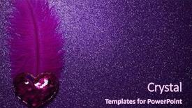  Presentation with purple heart - Audience pleasing slides consisting of purple art background pink heart backdrop and a wine colored foreground