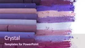  Presentation with crayons - Colorful slide deck enhanced with purple artistic crayons backdrop and a violet colored foreground