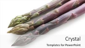  Presentation with crucifixion crown purple - Presentation theme having purple asparagus on white background background and a white colored foreground