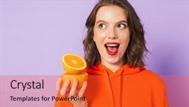  Presentation with purple wall - Audience pleasing PPT layouts consisting of purple background wall holding orange backdrop and a red colored foreground