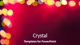  Presentation with sparkly bokeh lights pastel - PPT theme consisting of purple background with bokeh lights background and a wine colored foreground