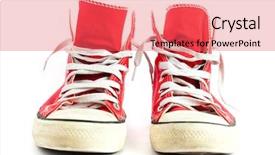  Presentation with shoes - Colorful PPT layouts enhanced with purple blue - vintage red shoes isolated backdrop and a coral colored foreground