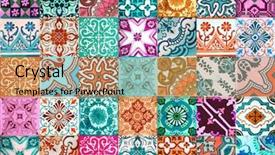  Presentation with aqua - PPT theme having purple blue turquoise and green background and a coral colored foreground