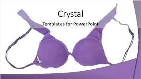  Presentation with awards purple - Slide deck consisting of purple bra isolated on white background and a  colored foreground
