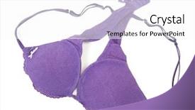  Presentation with gold and purple - Slide deck consisting of purple bra isolated on white background and a  colored foreground