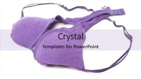  Presentation with purple and gold floral - Colorful slide deck enhanced with purple bra isolated on white backdrop and a  colored foreground