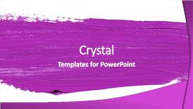  Presentation with brush stroke - Theme with purple brush stroke over white background and a purple colored foreground