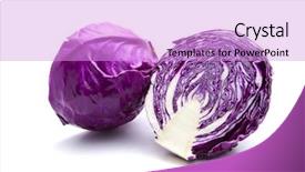  Presentation with cabbage - Presentation featuring purple cabbage background and a lilac colored foreground