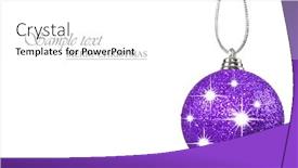  Presentation with purple stars - Presentation theme consisting of purple-christmas-bauble-with-stars background and a white colored foreground