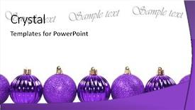  Presentation with white christmas - Presentation design with purple christmas baubles background and a white colored foreground