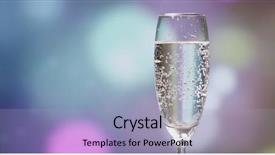  Presentation with holiday cookbook - Colorful presentation theme enhanced with purple christmas invitation - sparkling champagne over holiday background backdrop and a light blue colored foreground