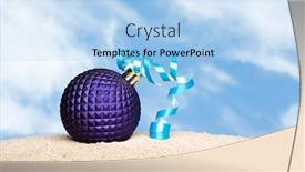  Presentation with inference - Presentation design featuring purple-christmas-ornament-with-blue background and a light blue colored foreground