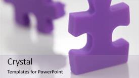  Presentation with purple floral cold - Presentation theme with purple color of jigasaw puzzle background and a  colored foreground