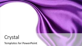  Presentation with silk - Presentation design enhanced with purple curve - silk fabric on white background background and a white colored foreground
