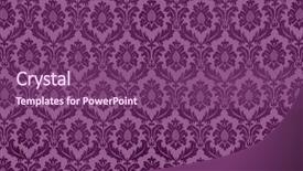  Presentation with purple floral - Audience pleasing slides consisting of purple curve - swirly floral retro wallpaper similar backdrop and a violet colored foreground