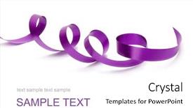  Presentation with satin - Cool new presentation with purple curve - violet satin ribbon backdrop and a white colored foreground