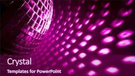  Presentation with disco - Theme enhanced with purple disco background background and a violet colored foreground