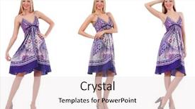  Presentation with purple - Colorful presentation enhanced with purple dress isolated on white backdrop and a white colored foreground