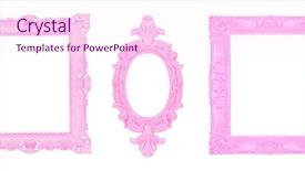  Presentation with baby - Beautiful slides featuring purple edge - set of baby pink ornamental backdrop and a pink colored foreground