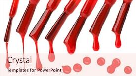  Presentation with nail - PPT theme enhanced with purple edge - set of red nail polish background and a lemonade colored foreground