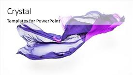  Presentation with fabric - Theme having purple fabric flying high background and a white colored foreground