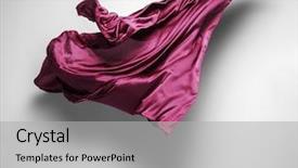  Presentation with batik fabric beautiful of art - Slides with purple flying fabric - art object background and a light gray colored foreground