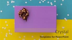  Presentation with purple birthday party - Theme having purple-gift-box-with-ribbon background and a gold colored foreground