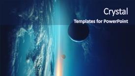  Presentation with planets - Audience pleasing PPT theme consisting of purple globe - abstract planets and space background backdrop and a navy blue colored foreground