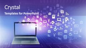  Presentation with internet of things iot concept - Cool new slides with purple globe - global internet concept backdrop and a  colored foreground