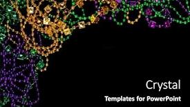  Presentation with purple gold - Presentation theme enhanced with purple-gold-and-green-mardi background and a black colored foreground